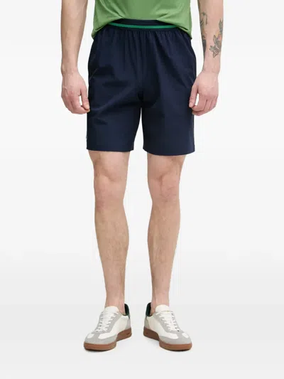 Lacoste X Novak Djokovic Elasticated-waist Shorts In Blue