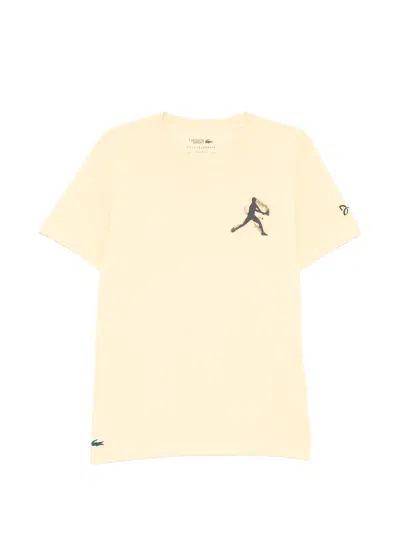 Lacoste X Novak Djokovic Graphic-print T-shirt In Pink