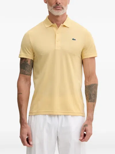 Lacoste X Novak Djokovic Logo-patch Polo Shirt In Multi