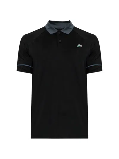 Lacoste X Novak Djokovic On Court Performance Polo Shirt In Black