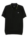 Lacoste X Novak Djokovic On Court Polo Shirt In Black