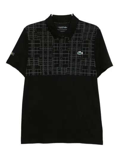 Lacoste X Novak Djokovic Polo Shirt In Black