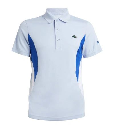 Lacoste X Novak Djokovic Ultra-dry Polo Shirt In Blue
