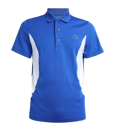 Lacoste X Novak Djokovic Ultra-dry Polo Shirt In Blue