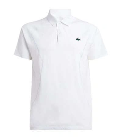 Lacoste X Novak Djokovic Ultra-dry Polo Shirt In White