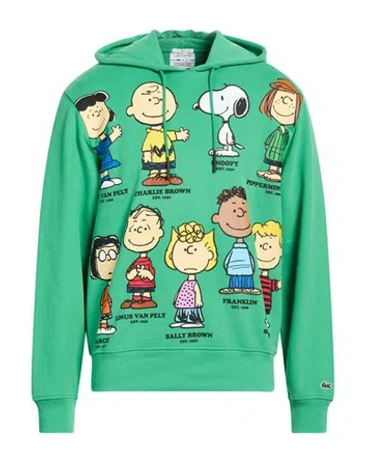 Lacoste X Peanuts Man Sweatshirt Green Size M Cotton