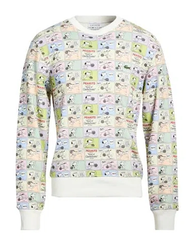 Lacoste X Peanuts Man Sweatshirt Light Green Size Xl Cotton In Multi