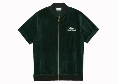 Pre-owned Lacoste X Ricky Regal Velvet Zip Jacket In Green