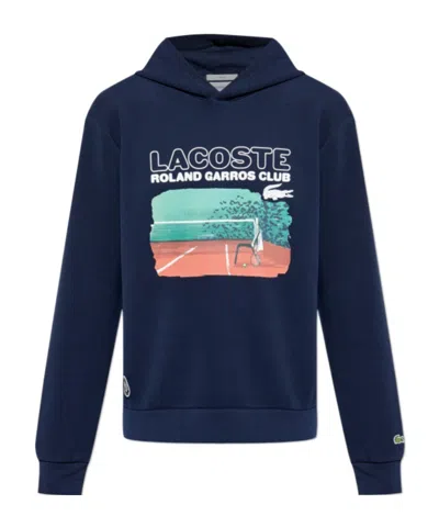 LACOSTE X ROLAND GARROS GRAPHIC-PRINT HOODIE