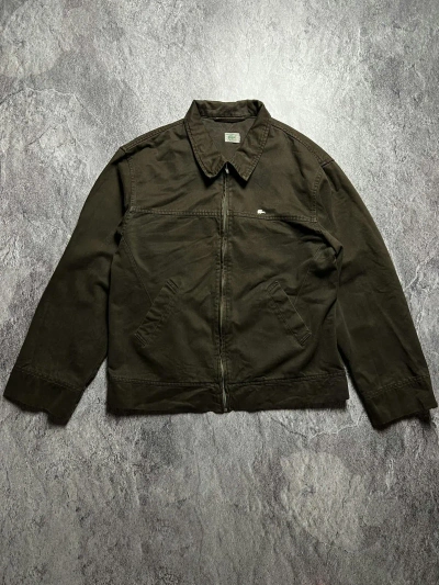 Pre-owned Lacoste X Vintage 90's Lacoste Brown Work Metallic Logo Japan Style Jacket