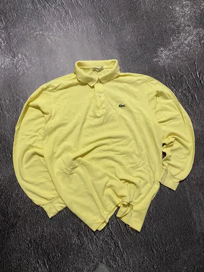 Pre-owned Lacoste X Vintage Lacoste Long Sleeve In Yellow