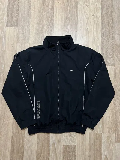 Pre-owned Lacoste X Vintage Lacoste Track Jacket Y2k In Black