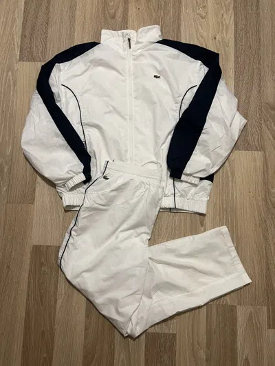 Pre-owned Lacoste X Vintage Lacoste Tracksuit Sport Y2k In White