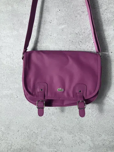 Pre-owned Lacoste X Vintage Lacoste Vintage Messenger Bag In Pink