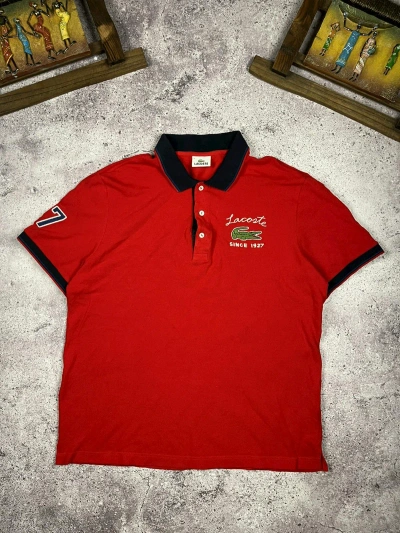 Pre-owned Lacoste X Vintage Polos Lacoste 27 Vintage In Red