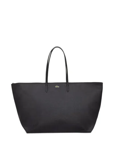 Lacoste Xxl L.12.12 Concept Logo-embroidered Tote Bag In Black
