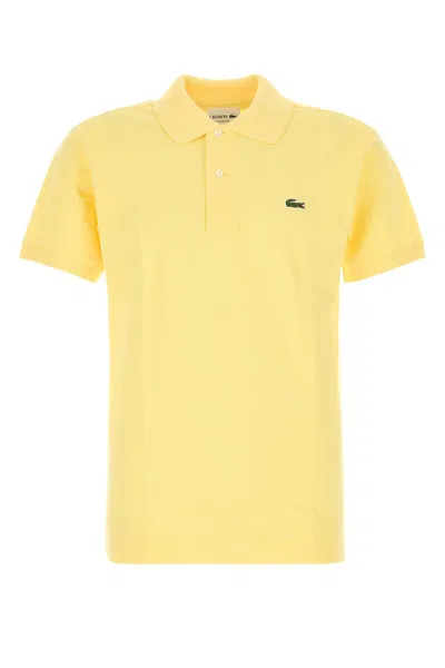 Lacoste L.12.12 Logo-embroidered Polo Shirt In Yellow