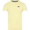 LACOSTE YELLOW T-SHIRT FOR BOY WITH CROCODILE