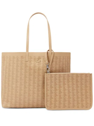 Lacoste Zely Tote Bag In Neutrals