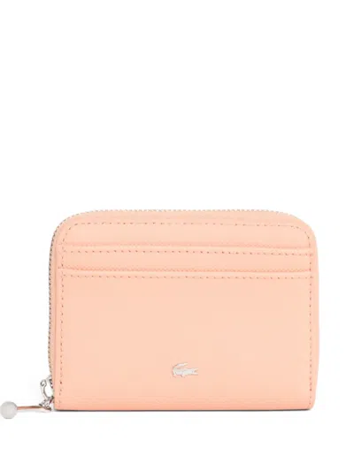 Lacoste Zip Cardholder Wallet In Pink