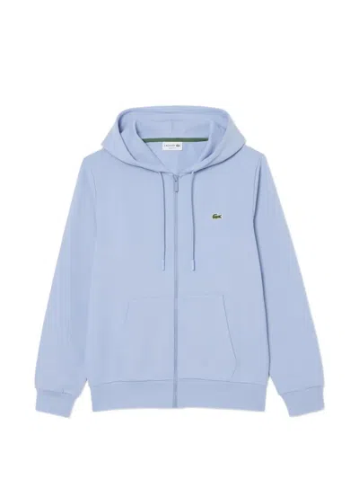 Lacoste Zip Hoodie In Blue