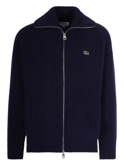 Lacoste Fully Zipped Pullover Clothing In Blue