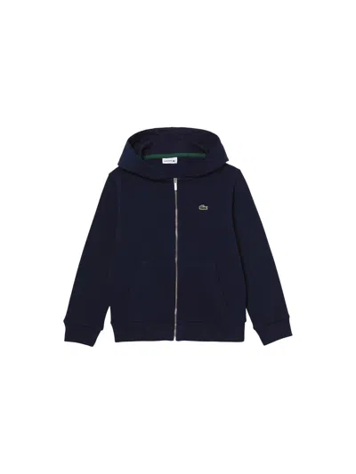 Lacoste Zip Through Hoody In Navy Blue