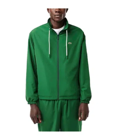 Lacoste Zip Through Jacket In Green