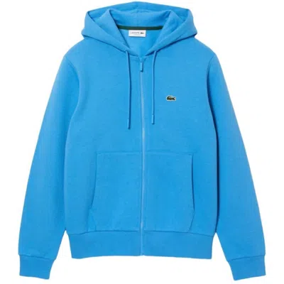 Lacoste Zip-up Fleece Hoodie In Argentine Blue