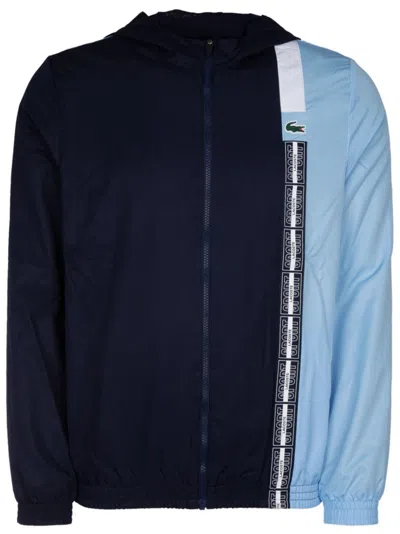 Lacoste Zip-up Hoodie In Blue