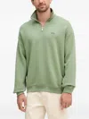 Lacoste Zip-up Sweatshirt In Green