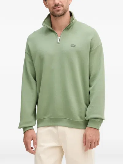 Lacoste Zip-up Sweatshirt In Green
