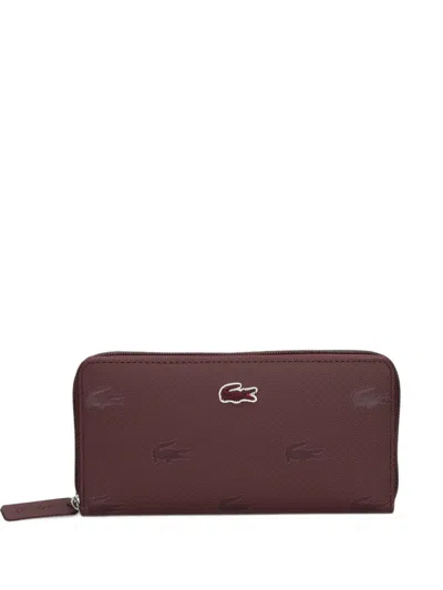 Lacoste Zip-around Wallet In Red