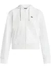 Lacoste Zipped Hoodie In White