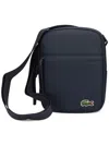 Lacoste Logo-appliqué Messenger Bag In Blue