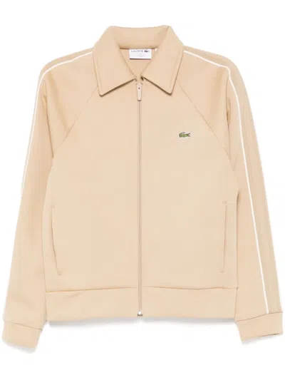 Lacoste Zipped Sport Jacket In Neutrals