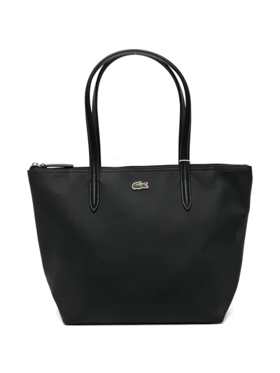 Lacoste Zipped Tote Bag In Black