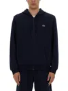 Lacoste Zipper Hoodie In Blue