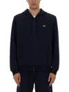 Lacoste Zipper Hoodie In Blue