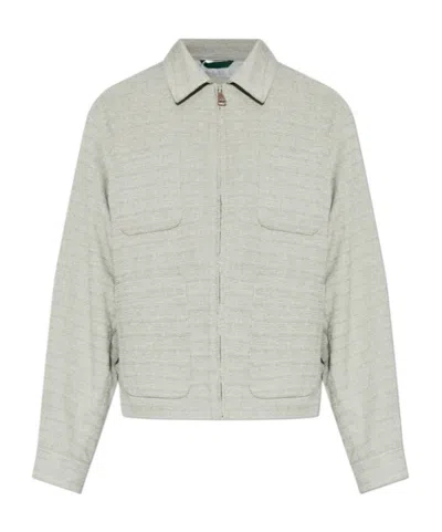 Lacoste Zip-up Jacket In Green