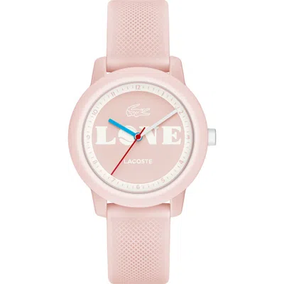 Lacoste Kids' .12.12 Silicone Strap Watch, 33mm In Pink