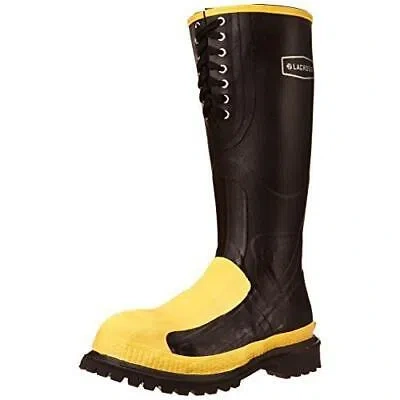 Pre-owned Lacrosse Men's Meta-pac Ap 16" Black Met/at Work Boot