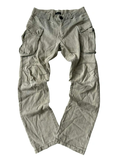 Pre-owned Lad Musician Gas Mask Cargo Pants Double Knee In Khaki Light