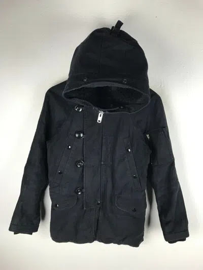 Pre-owned Lad Musician Parka Style Jacket In Black