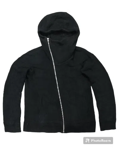 LAD MUSICIAN 変形 斜め zip design hoodie lad-musician-sick-black-lad-