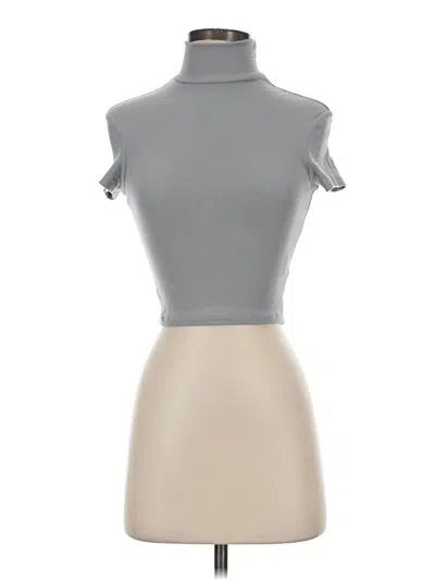 Pre-owned Ladaire Short Sleeve Turtleneck In Gray