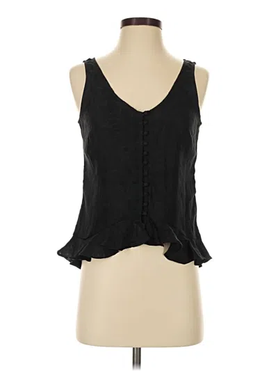 Ladaire Sleeveless Silk Top Black Sweetheart Neckline Tops