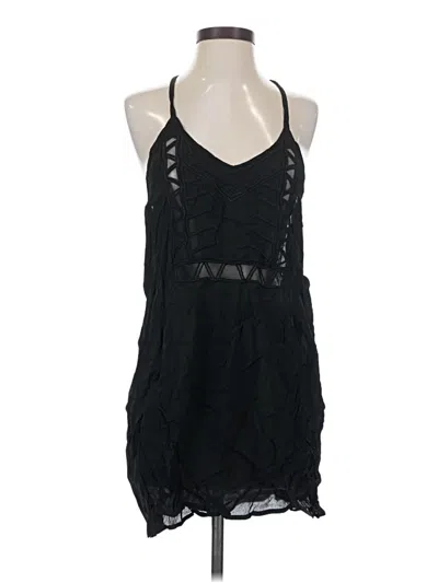 Ladakh Sleeveless Top Black Halter Neckline Tops