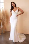 Ladivine 7487w Mermaid Long Wedding Dress In White