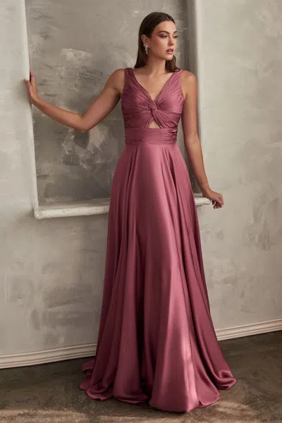 Ladivine 7497 Long Formal Prom Dress In Purple